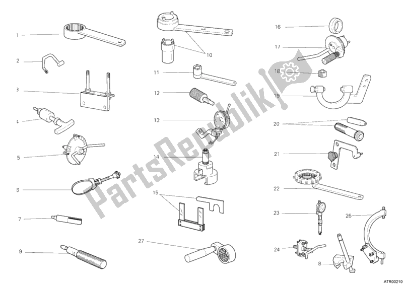 Toutes les pièces pour le Outils De Service D'atelier, Moteur du Ducati Hypermotard 1100 EVO 2010